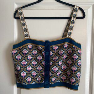 Maeve Square Neck Crop Sweater Tank